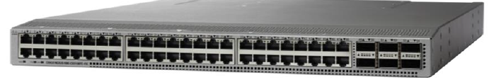 Front panel of 1 RU switch