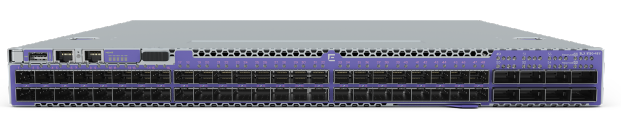 Front panel view of 1 RU switch